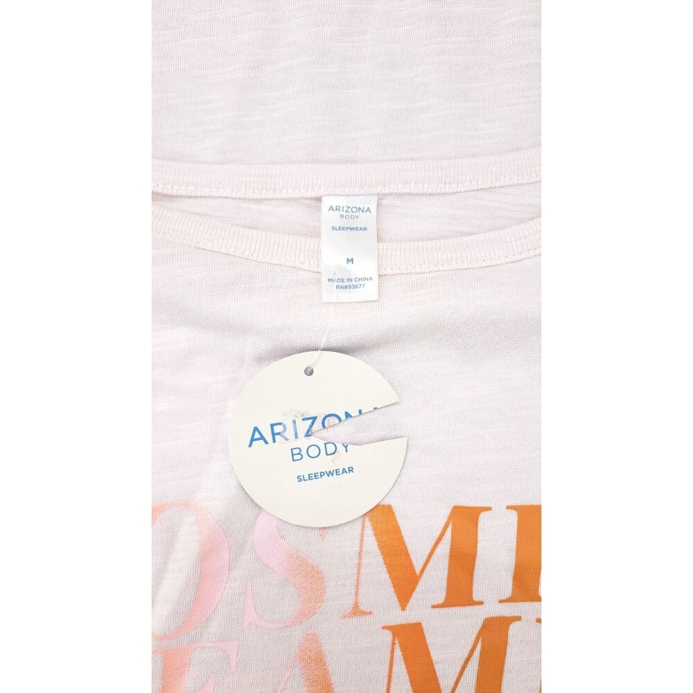 Arizona Sleepwear Cosmic Dreamer Graphic Sleep Shirt Women Size Medium Pink - Picture 2 of 3